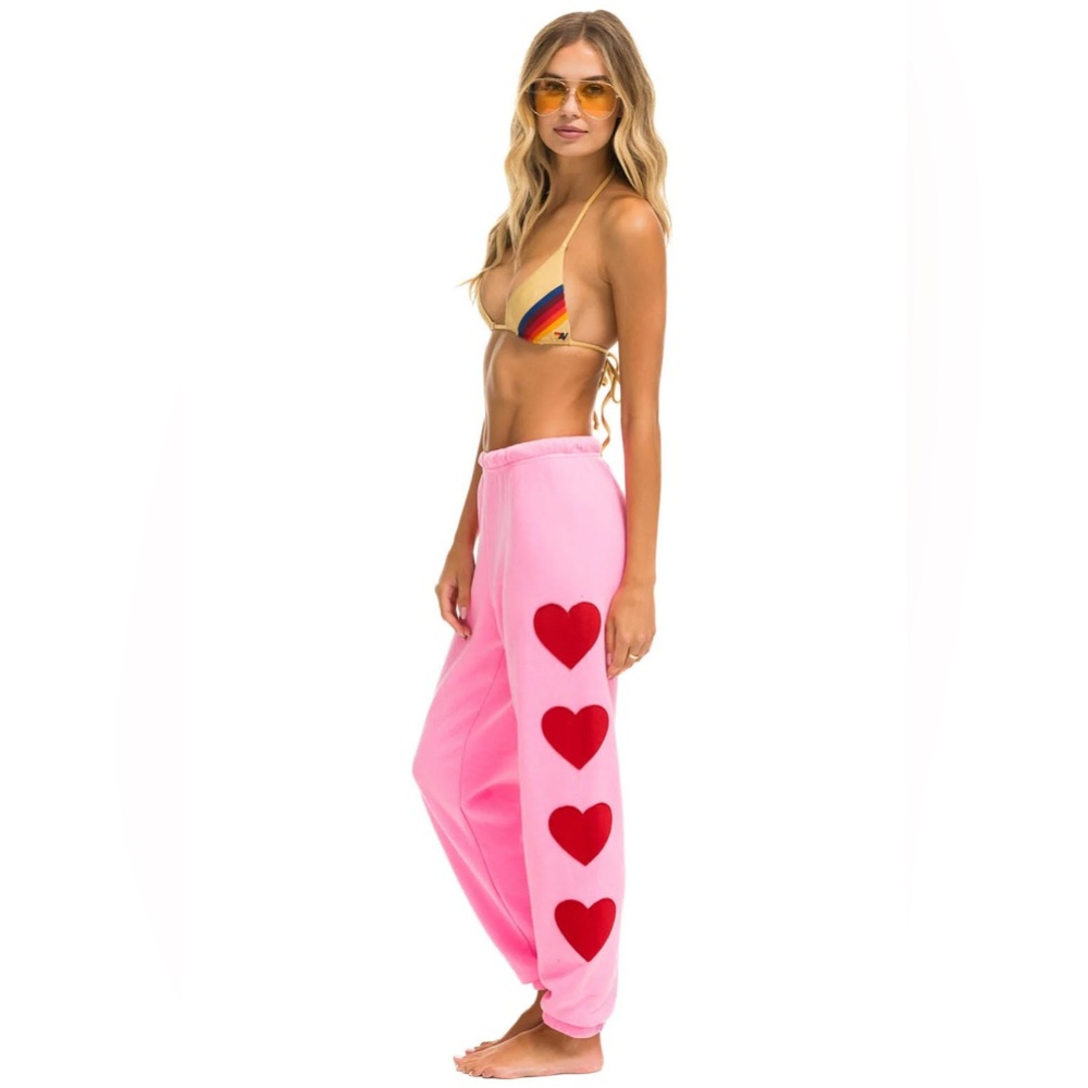 Aviator Nation Heart stitch sweatpants